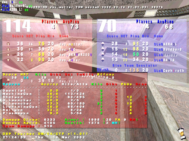 Screenshot des Clanwars gegen SLoQ