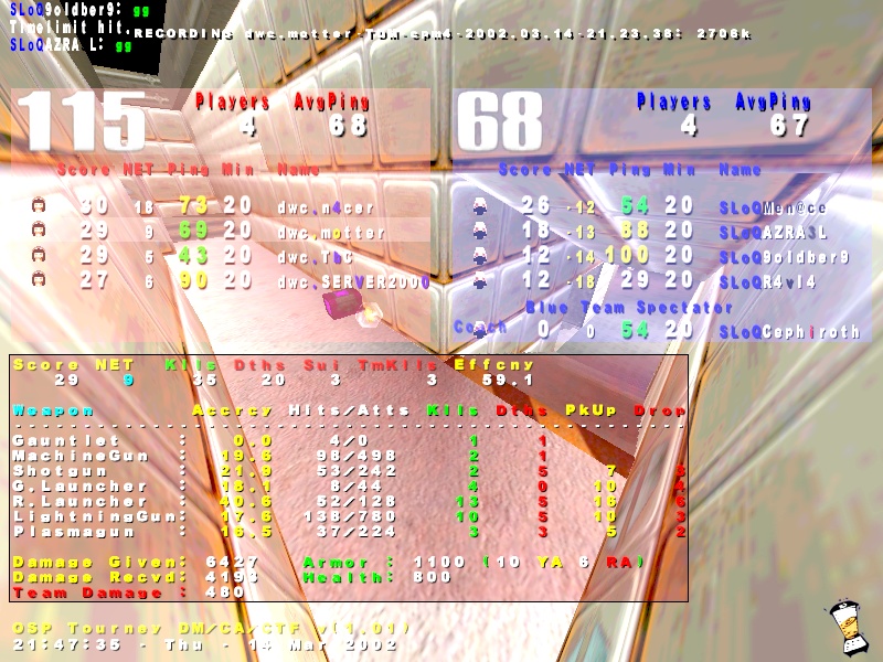 Screenshot des Clanwars gegen SLoQ