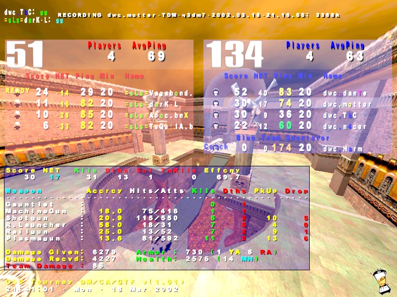 Screenshot des Clanwars gegen seals