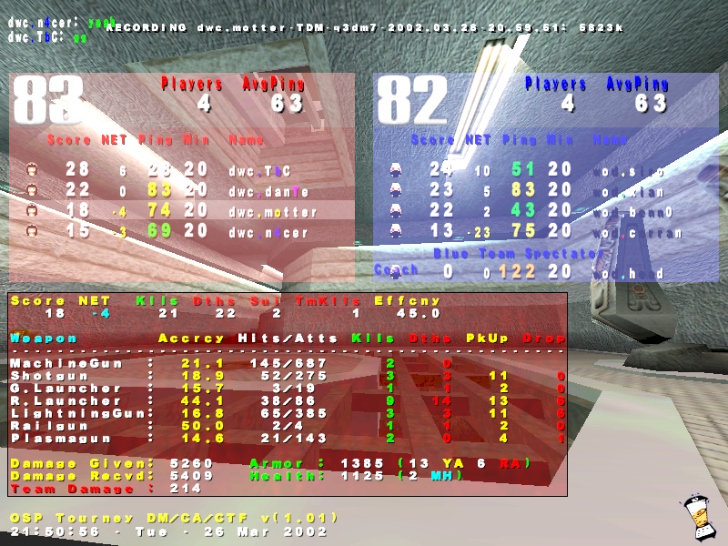 Screenshot des Clanwars gegen WoD