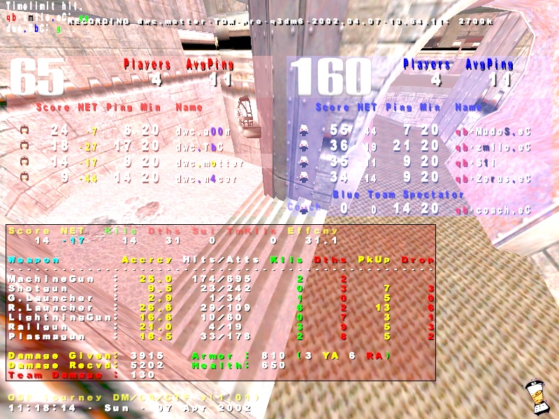 Screenshot des Clanwars gegen qube.eC