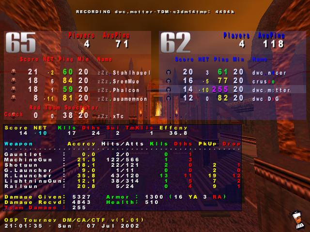 Screenshot des Clanwars gegen kta