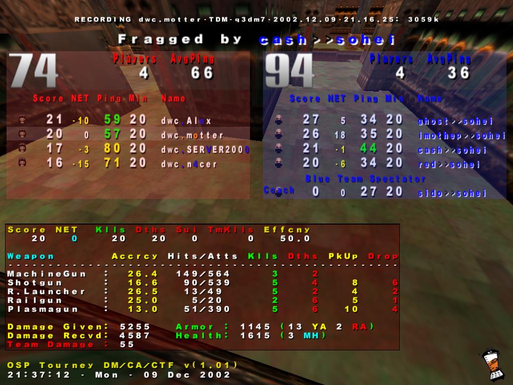 Screenshot des Clanwars gegen sohei