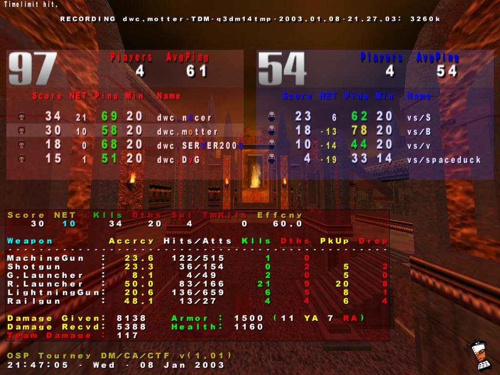 Screenshot des Clanwars gegen Venatores