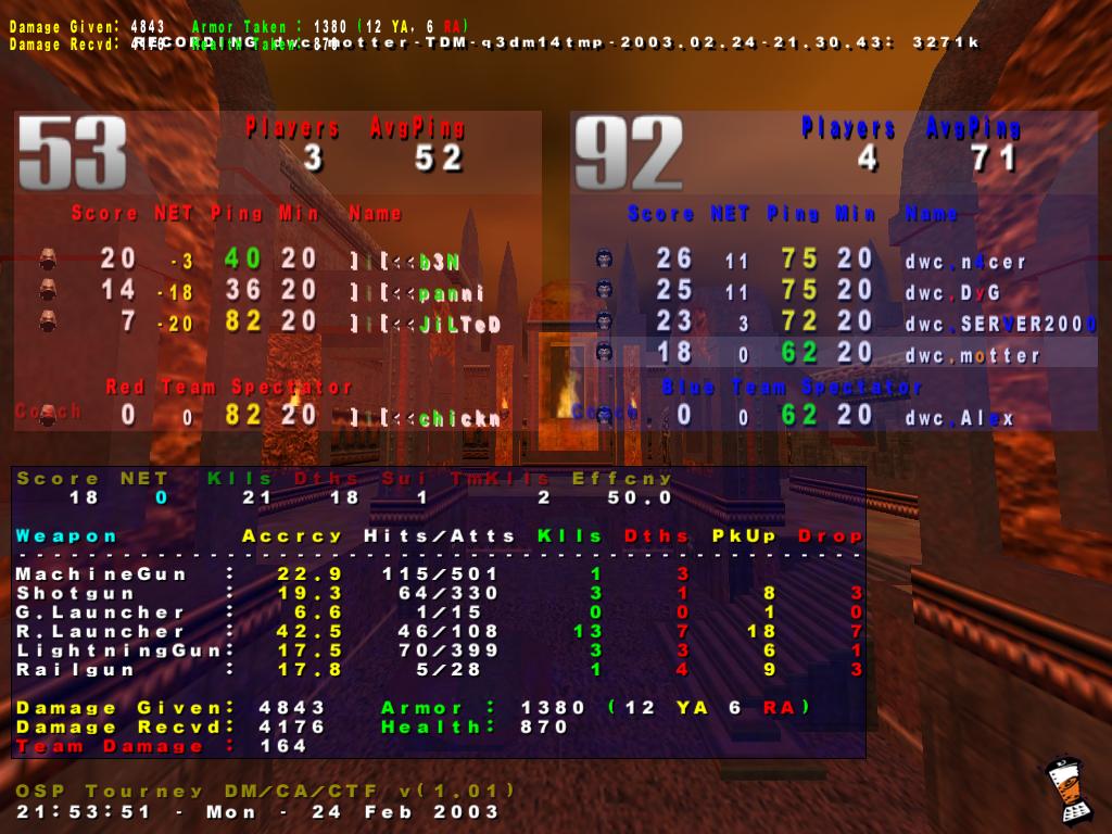 Screenshot des Clanwars gegen isnogud