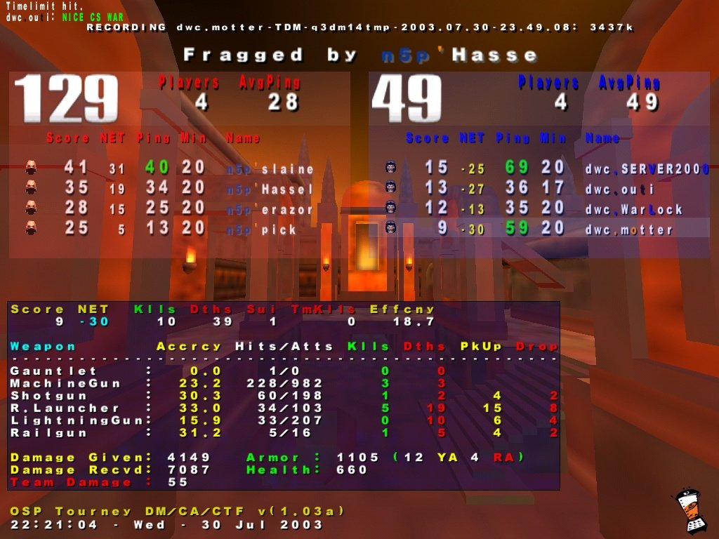 Screenshot des Clanwars gegen n5p!