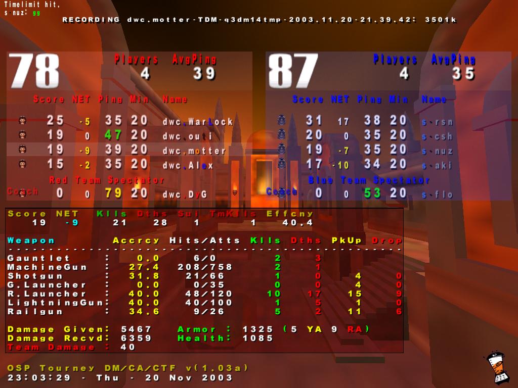 Screenshot des Clanwars gegen sohei