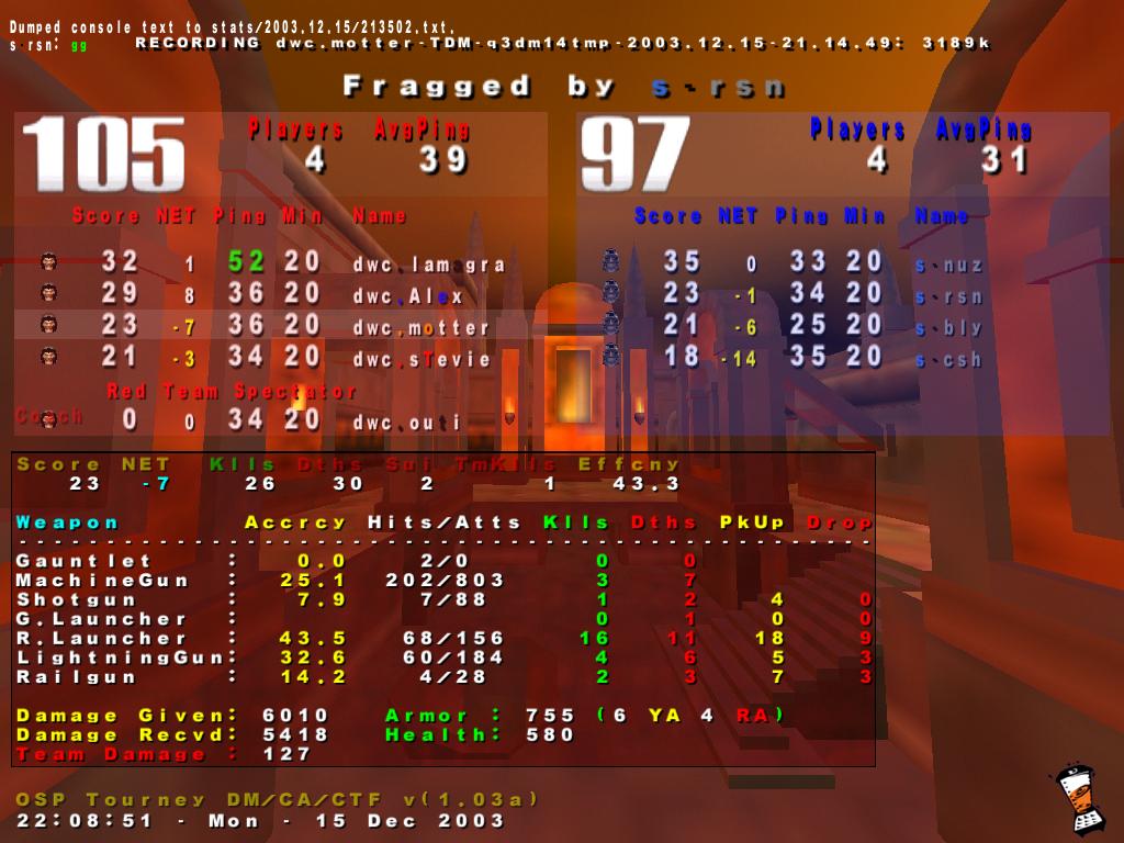 Screenshot des Clanwars gegen sohei