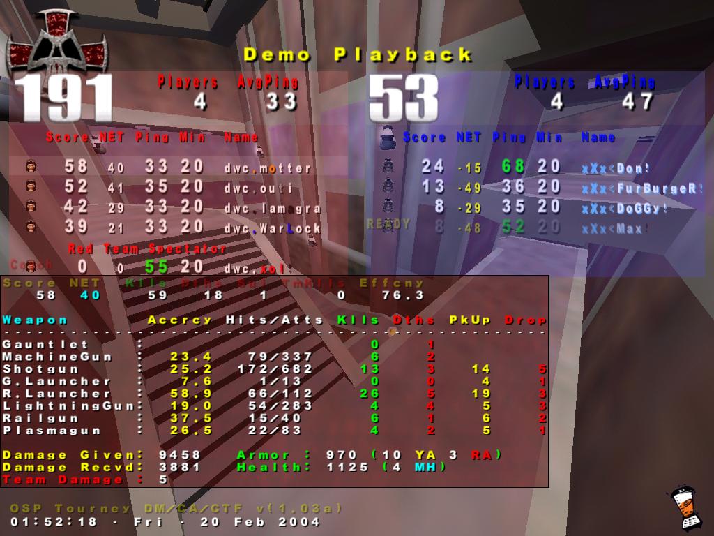 Screenshot des Clanwars gegen xXx