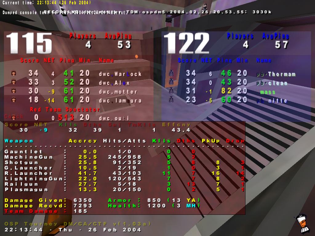 Screenshot des Clanwars gegen pb