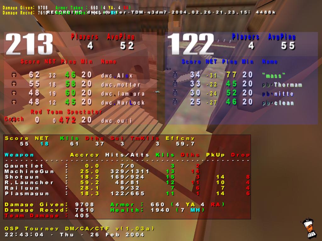 Screenshot des Clanwars gegen pb