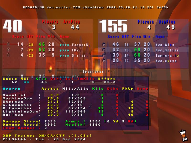 Screenshot des Clanwars gegen pyro