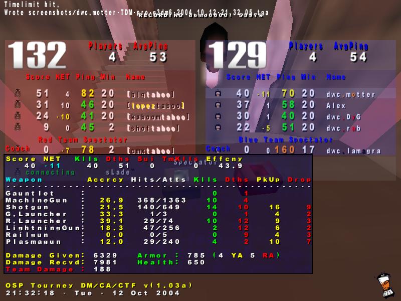 Screenshot des Clanwars gegen tbo