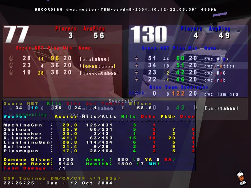 Screenshot des Clanwars gegen tbo