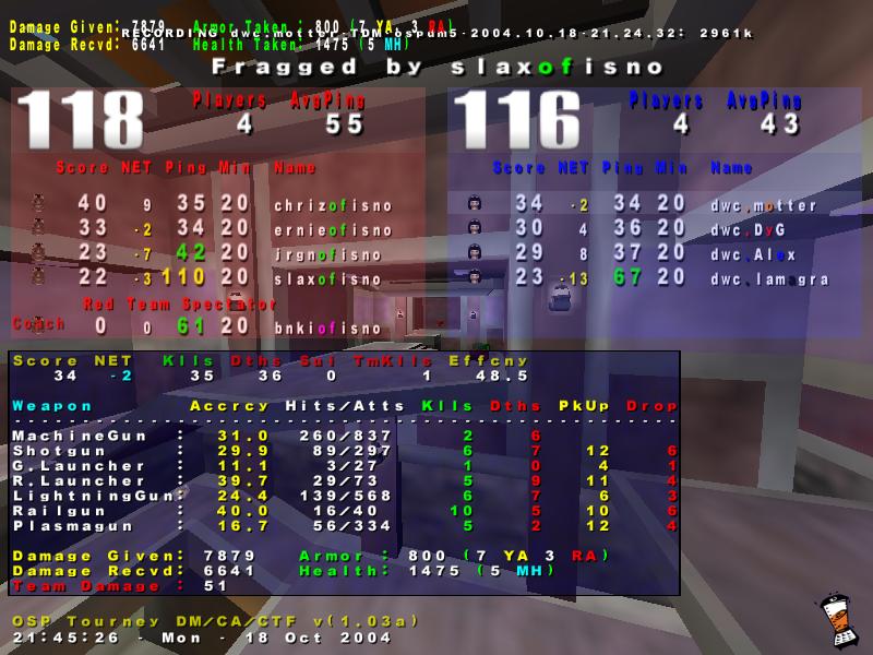 Screenshot des Clanwars gegen isnogud