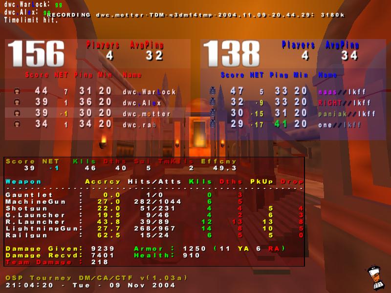 Screenshot des Clanwars gegen LKFF