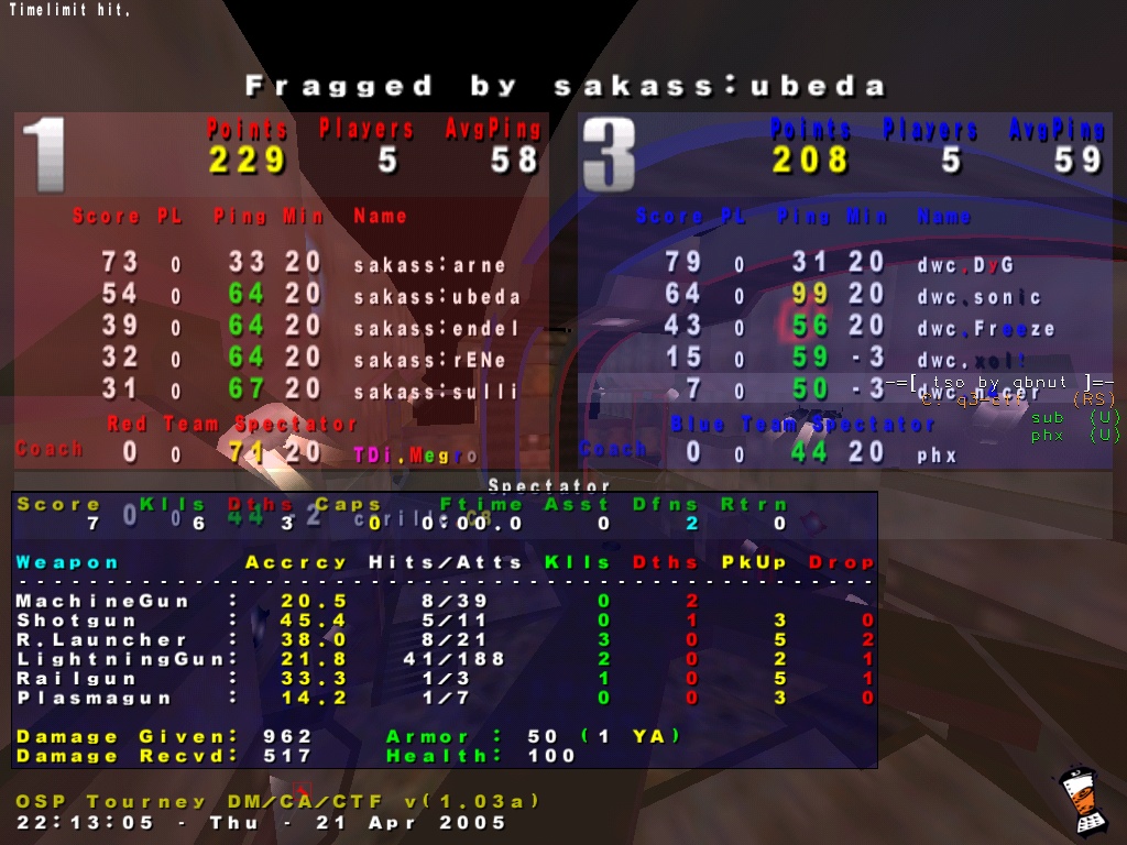 Screenshot des Clanwars gegen kass