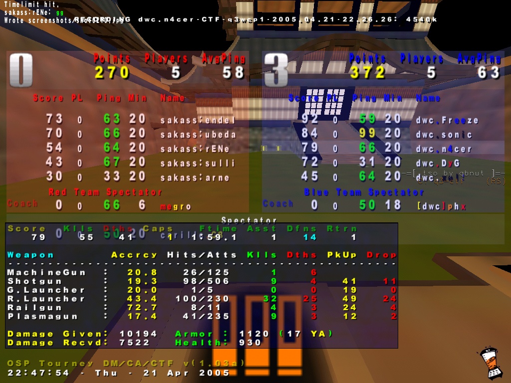 Screenshot des Clanwars gegen kass