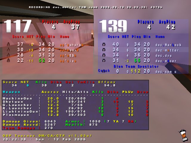 Screenshot des Clanwars gegen ns