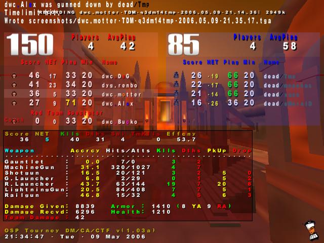 Screenshot des Clanwars gegen dead