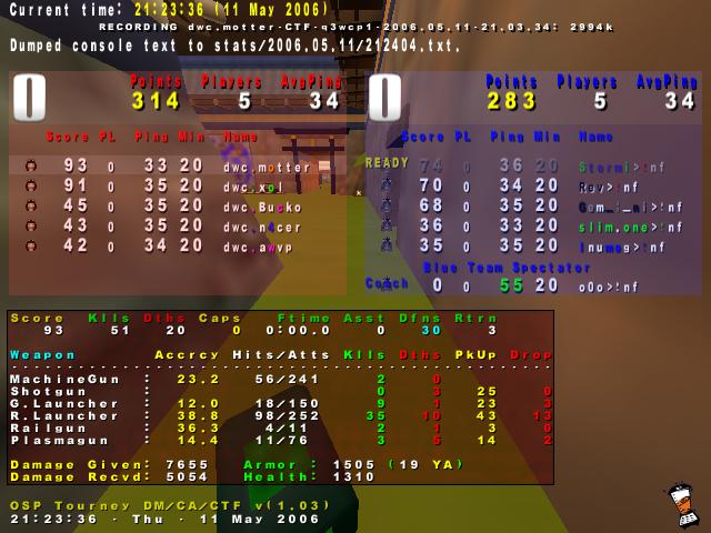 Screenshot des Clanwars gegen nf