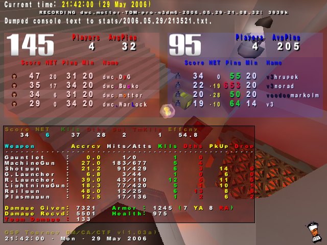 Screenshot des Clanwars gegen v3