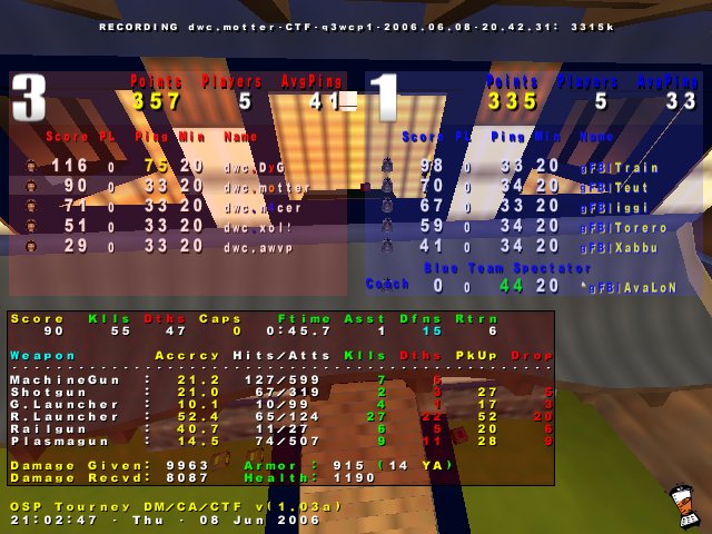 Screenshot des Clanwars gegen gFBI