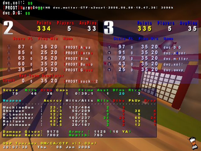 Screenshot des Clanwars gegen PROST