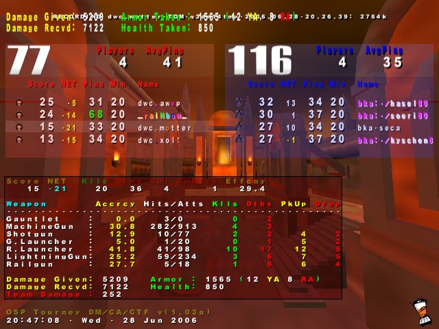 Screenshot des Clanwars gegen bka