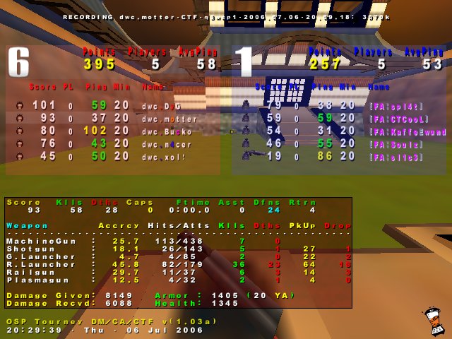 Screenshot des Clanwars gegen FA