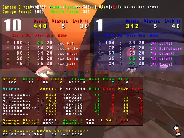 Screenshot des Clanwars gegen FA