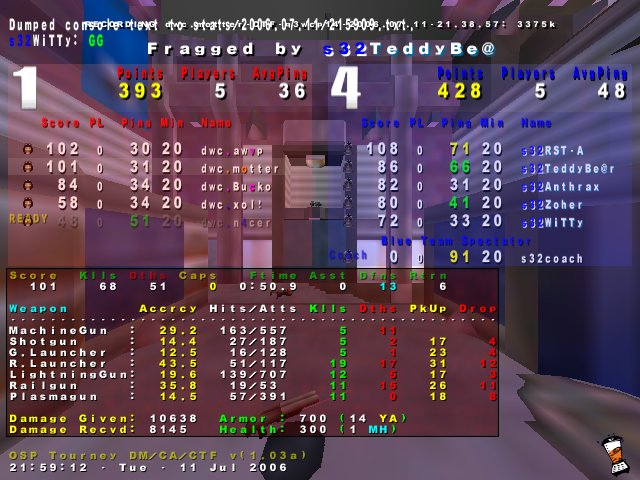 Screenshot des Clanwars gegen s32