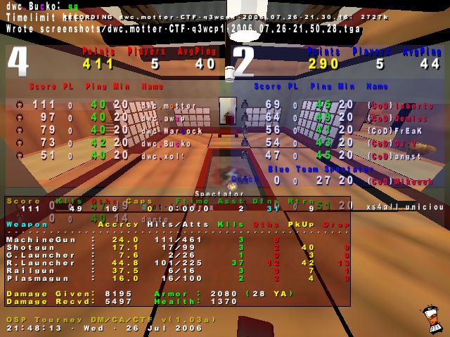 Screenshot des Clanwars gegen CoD