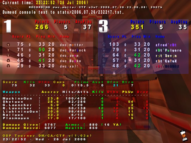 Screenshot des Clanwars gegen rDt