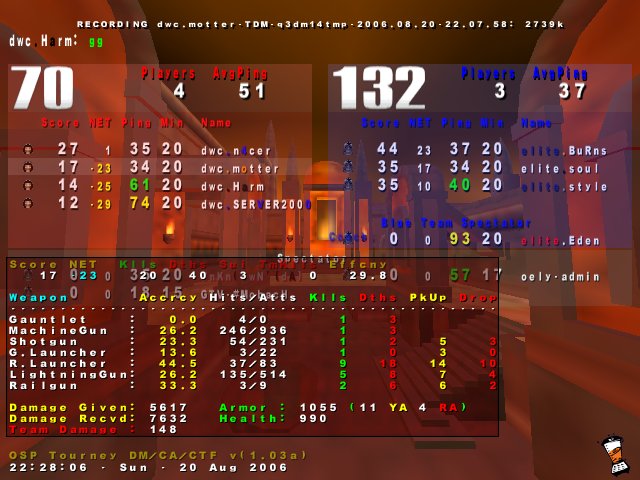 Screenshot des Clanwars gegen eS