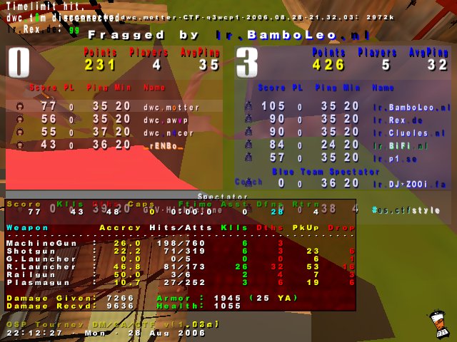 Screenshot des Clanwars gegen LR