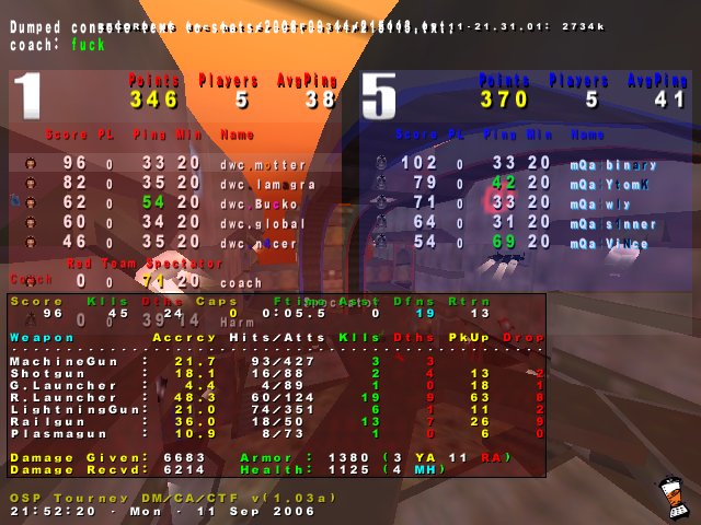 Screenshot des Clanwars gegen mQa