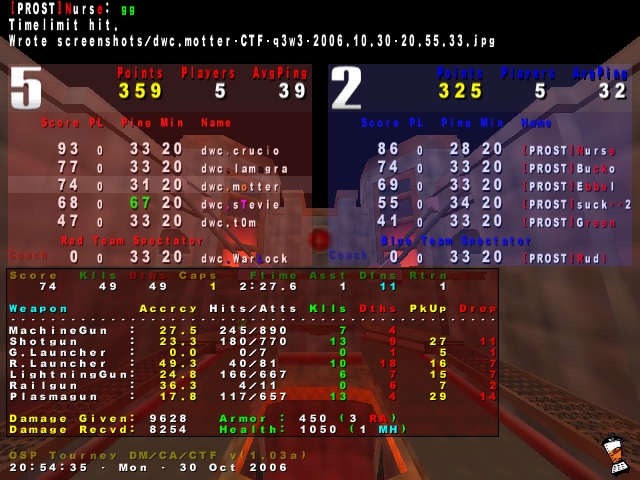 Screenshot des Clanwars gegen PROST