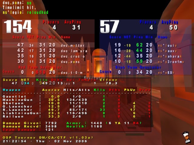 Screenshot des Clanwars gegen ns