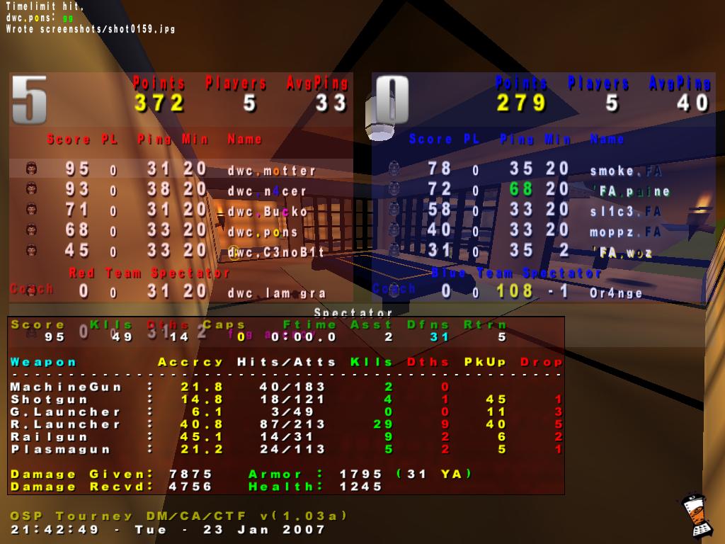 Screenshot des Clanwars gegen FA