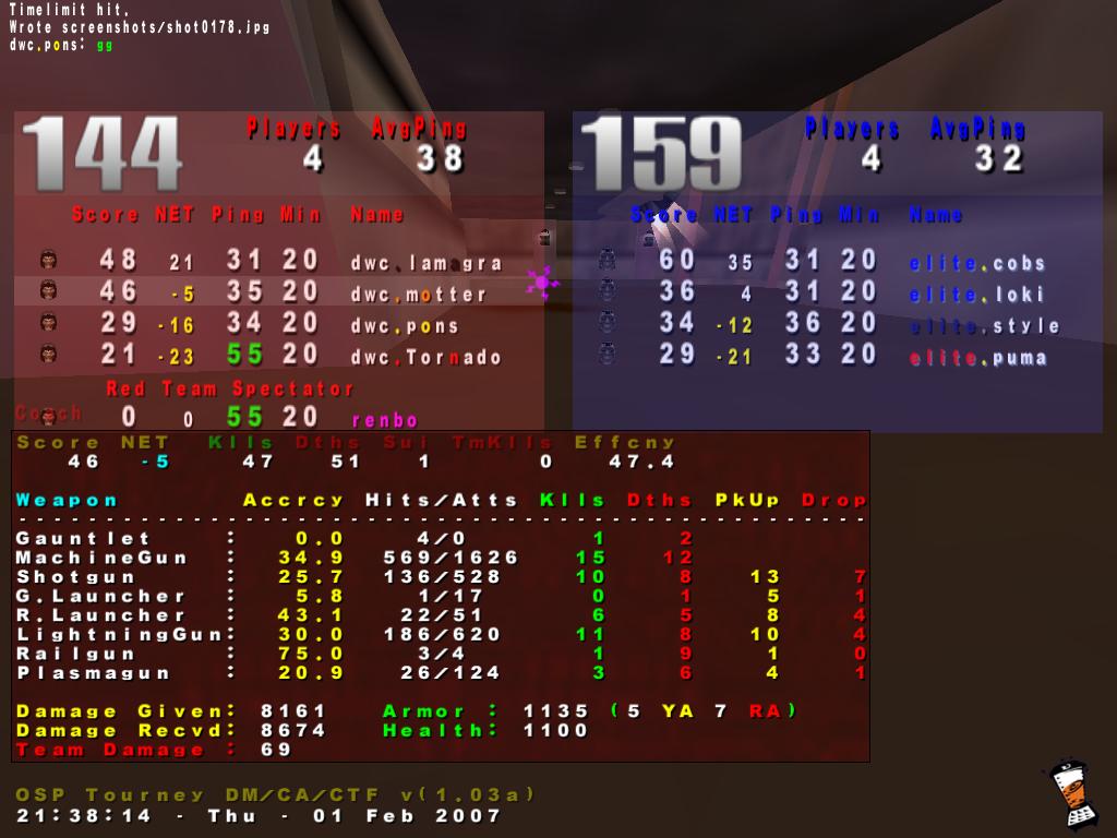 Screenshot des Clanwars gegen eS