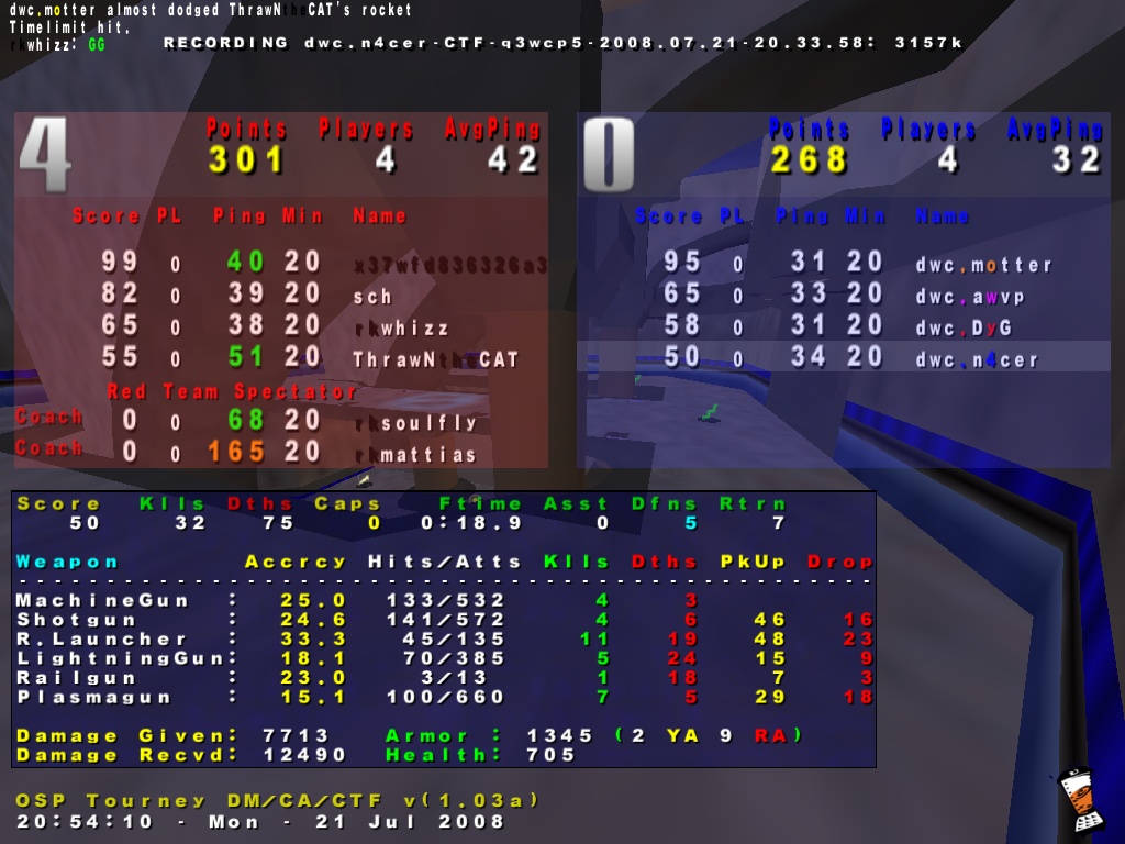 Screenshot des Clanwars gegen RK