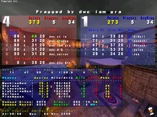 Screenshot des Clanwars gegen DX!