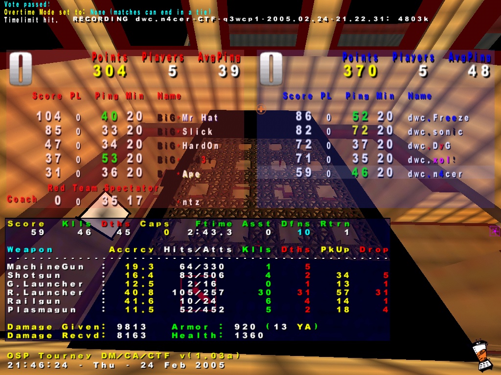 Screenshot des Clanwars gegen BiG